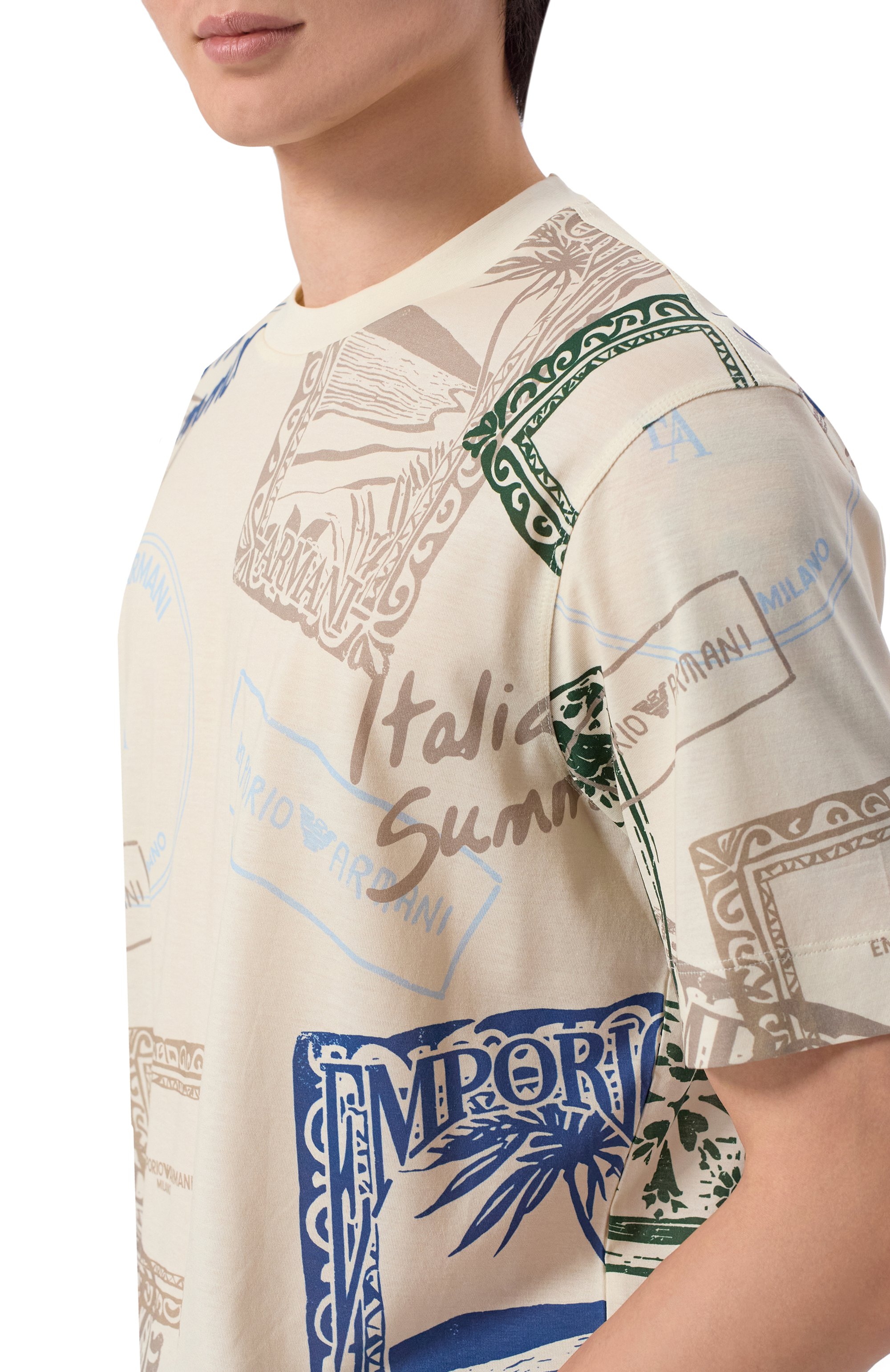 Футболка из лиоцелла и хлопка EMPORIO ARMANI, арт. EM005274/AF24857, фото 5