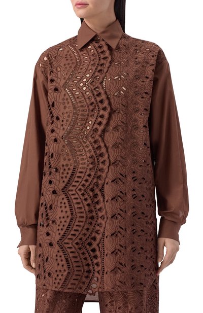 Хлопковая рубашка ERMANNO SCERVINO, арт. D464K613RXT, фото 3