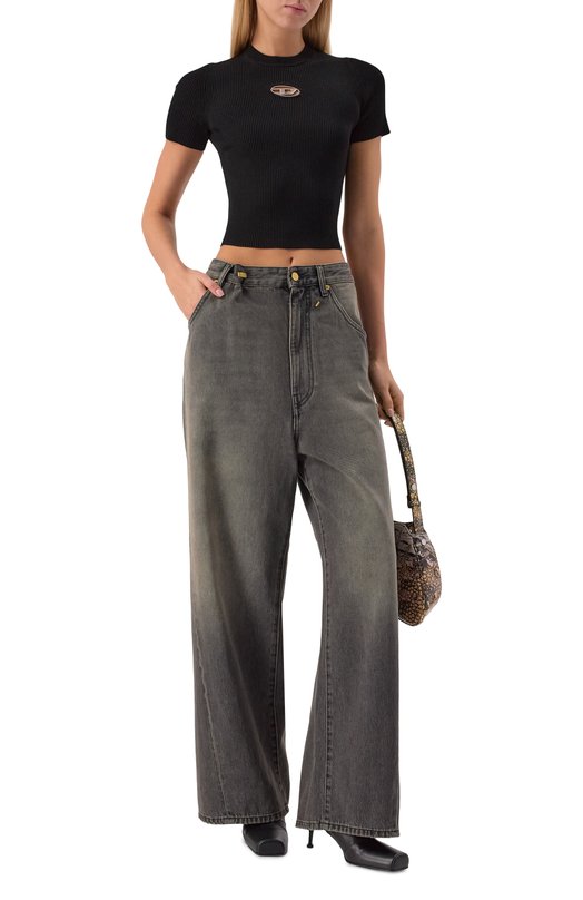 Топ из вискозы Diesel A19674/0DLAX Чёрный  A19674/0DLAX Фото 2