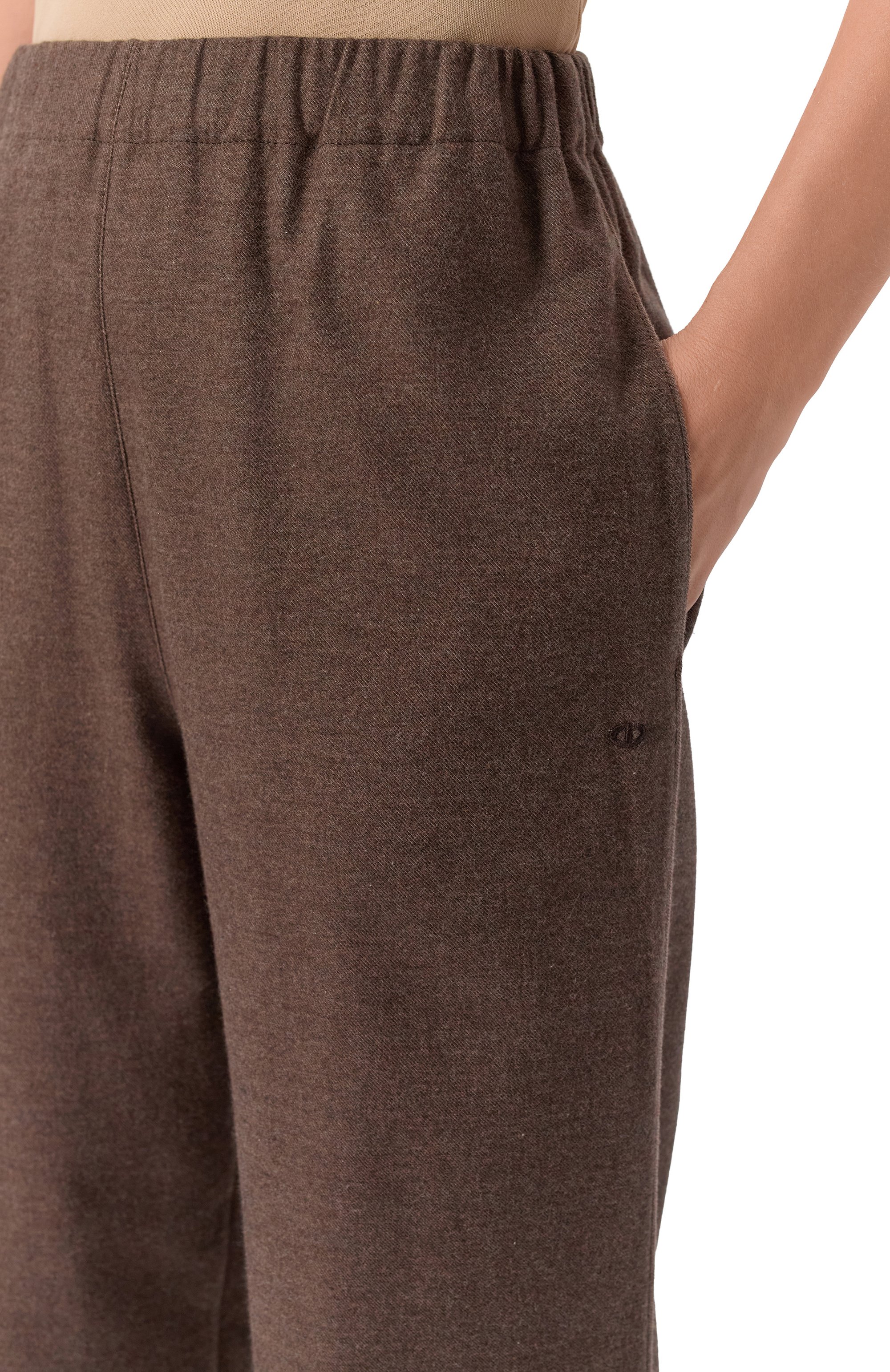 Хлопковые брюки EDOMO коричневого цвета по цене 31900 руб., арт. T006023NY26W, фото 4 Хлопковые брюки EDOMO, арт. T006023NY26W, фото 4