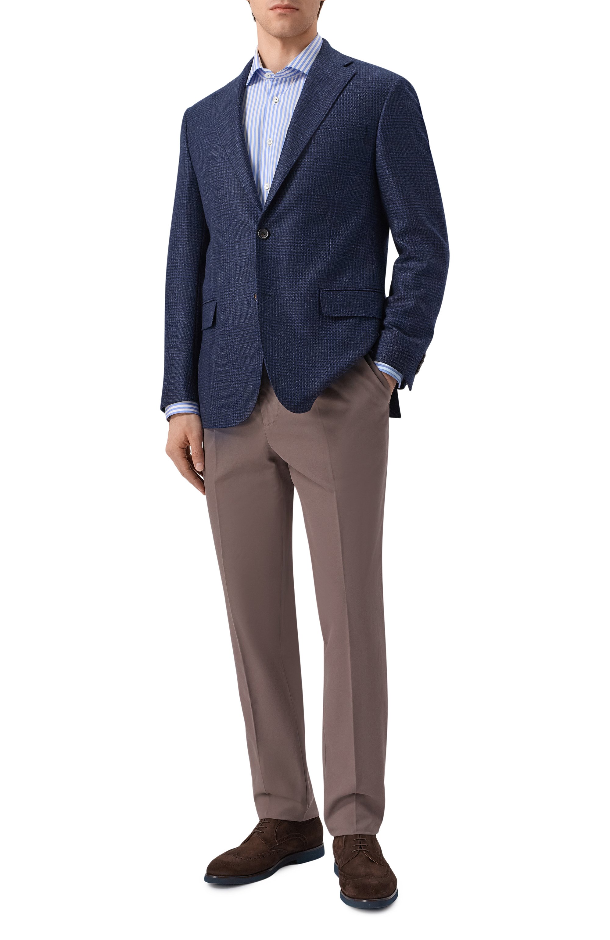 Хлопковая сорочка VAN LAACK голубого цвета по цене 28900 руб., арт. VL-RIK0S-SF/156296, фото 2 Хлопковая сорочка VAN LAACK, арт. VL-RIK0S-SF/156296, фото 2