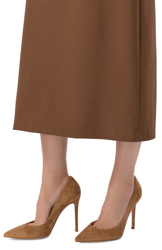 Замшевые туфли Gianvito 105 Gianvito Rossi G28470.15RIC.CAMCAML Бежевый  G28470.15RIC.CAMCAML Фото 2