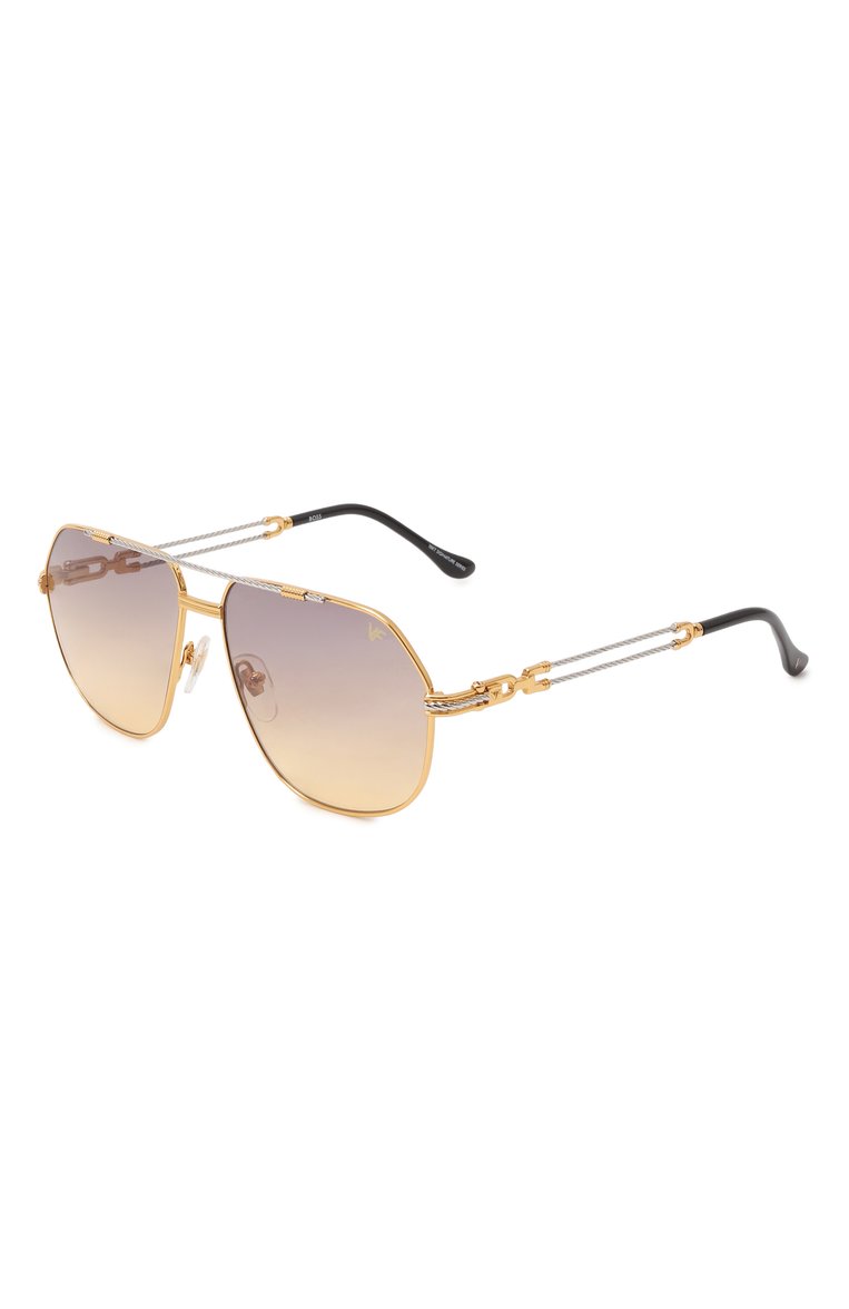 Женские солнцезащитные очки VINTAGE FRAMES золотого цвета, арт. B0SS D0UBLE R0PE 18KT TW0-T0NE G0LD/C0NCRETE | Фото 1 (Нос: Не проставлено; Региональные ограничения белый список (Axapta Mercury): Не проставлено; Тип очков: С/з; Материал: Металл; Кросс-КТ: С/з-унисекс; Очки форма: Авиаторы; Оптика Гендер: оптика-унисекс)