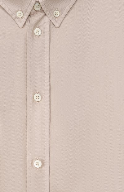 Хлопковая рубашка BRUNELLO CUCINELLI бежевого цвета по цене 42150 руб., арт. BD697C300A, фото 3 Хлопковая рубашка BRUNELLO CUCINELLI, арт. BD697C300A, фото 3