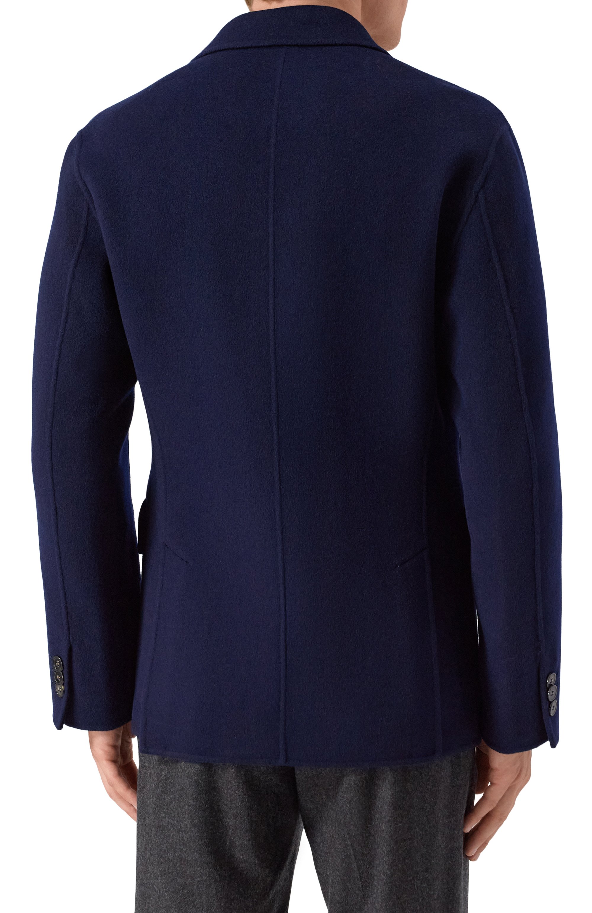 Пиджак из шерсти и кашемира 12 STOREEZ темно-синего цвета по цене 49000 руб., арт. 127945, фото 4 Пиджак из шерсти и кашемира 12 STOREEZ, арт. 127945, фото 4