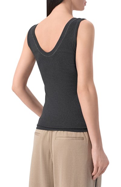 Хлопковый топ BRUNELLO CUCINELLI, арт. MPTC8BJ312, фото 4