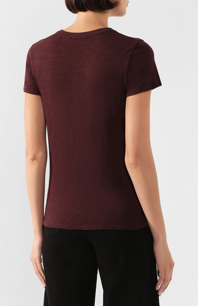 Хлопковая футболка ATM ANTHONY THOMAS MELILLO бордового цвета по цене 12600 руб., арт. AW1145-FK, фото 4 Хлопковая футболка ATM ANTHONY THOMAS MELILLO, арт. AW1145-FK, фото 4