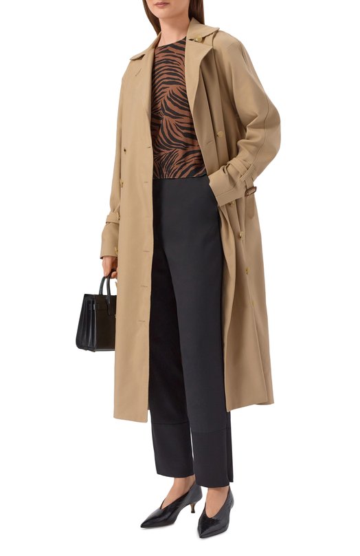Хлопковый пуловер Max Mara Studio MSTAG0 Коричневый  MSTAG0 Фото 2
