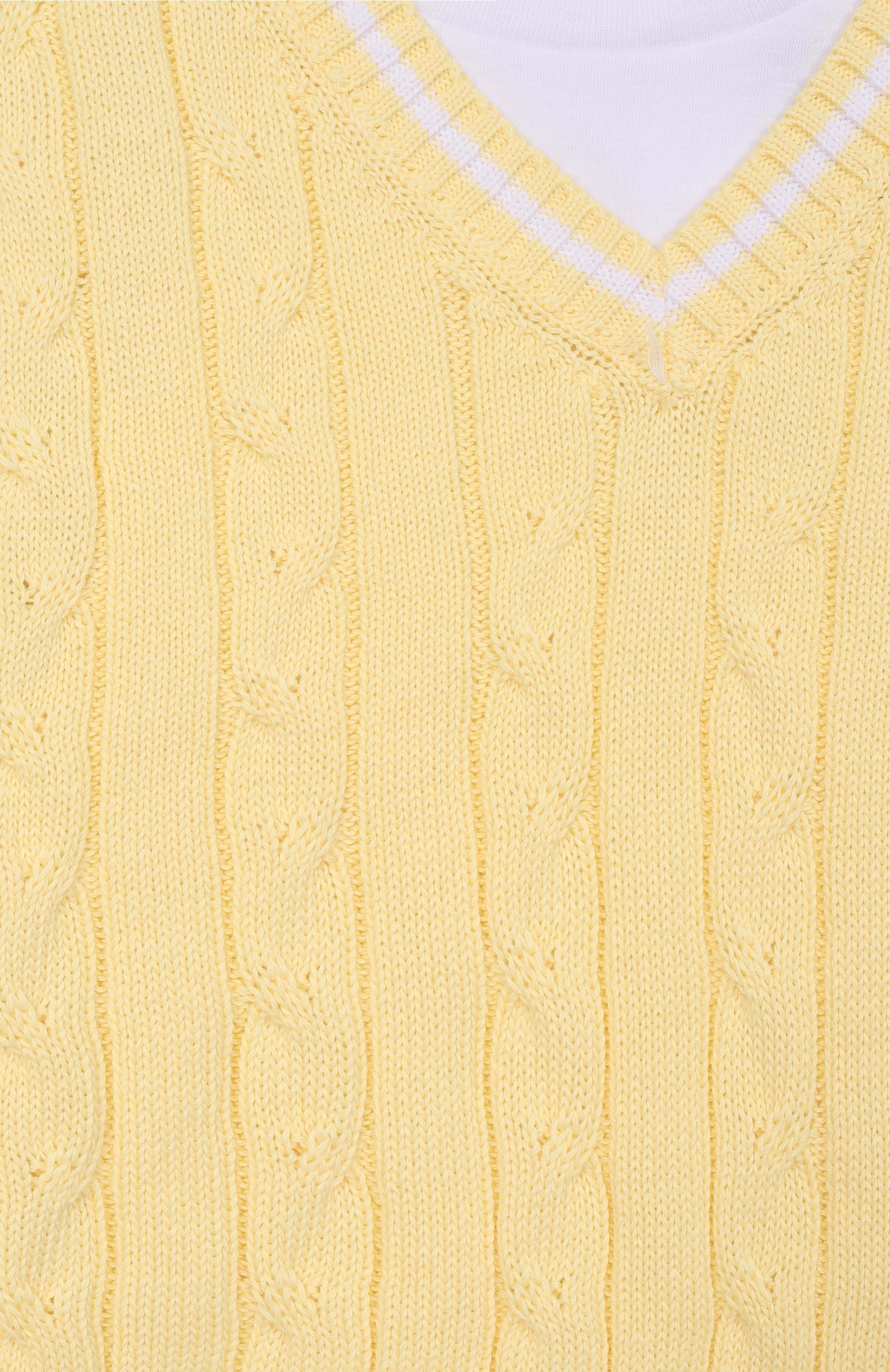 Хлопковый жилет MSGM KIDS желтого цвета по цене 16200 руб., арт. S6MSJGTH034, фото 3 Хлопковый жилет MSGM KIDS, арт. S6MSJGTH034, фото 3