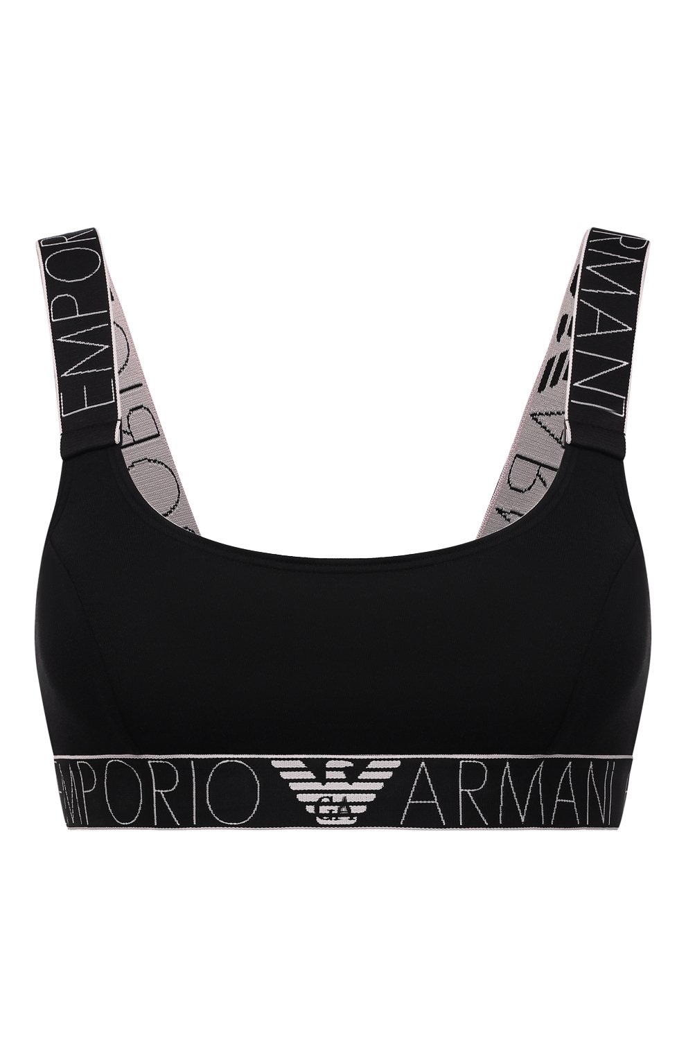 Бра-топ EMPORIO ARMANI черного цвета по цене 6610 руб., арт. 163651/1P227, фото 1 Бра-топ EMPORIO ARMANI, арт. 163651/1P227, фото 1