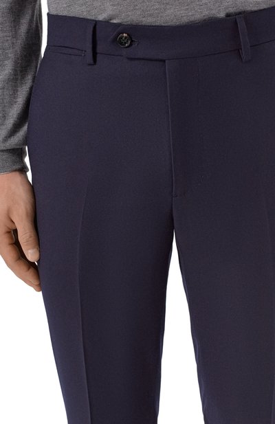 Брюки из шерсти и шелка BERWICH темно-синего цвета по цене 62950 руб., арт. VULCAN0 195/DR1483, фото 5 Брюки из шерсти и шелка BERWICH, арт. VULCAN0 195/DR1483, фото 5