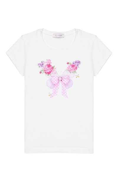 Хлопковая футболка MONNALISA, арт. 11G603