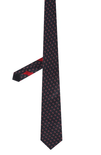 Шелковый галстук GIORGIO ARMANI темно-синего цвета по цене 21500 руб., арт. 360254/3R801, фото 3 Шелковый галстук GIORGIO ARMANI, арт. 360254/3R801, фото 3