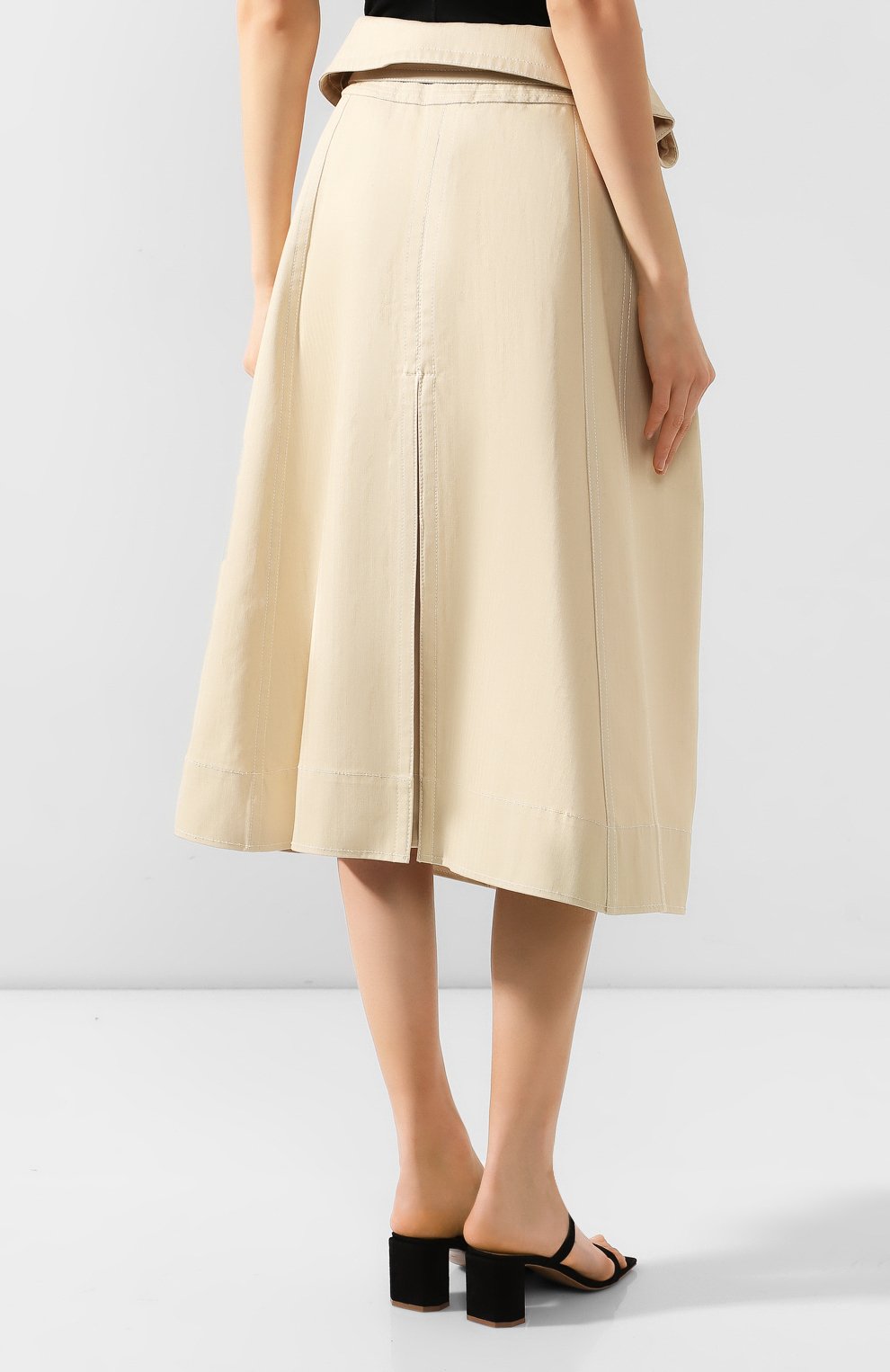 Хлопковая юбка JACQUEMUS бежевого цвета по цене 45950 руб., арт. 193SK02/30130, фото 4 Хлопковая юбка JACQUEMUS, арт. 193SK02/30130, фото 4