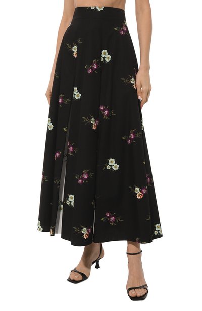 Хлопковая юбка ELIE SAAB черного цвета по цене 174500 руб., арт. SK009, фото 3 Хлопковая юбка ELIE SAAB, арт. SK009, фото 3