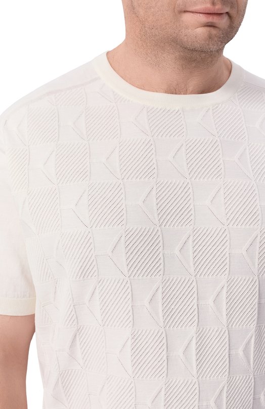 Хлопковый джемпер Stefano Ricci K818111G10/F26277 Белый  K818111G10/F26277 Фото 5