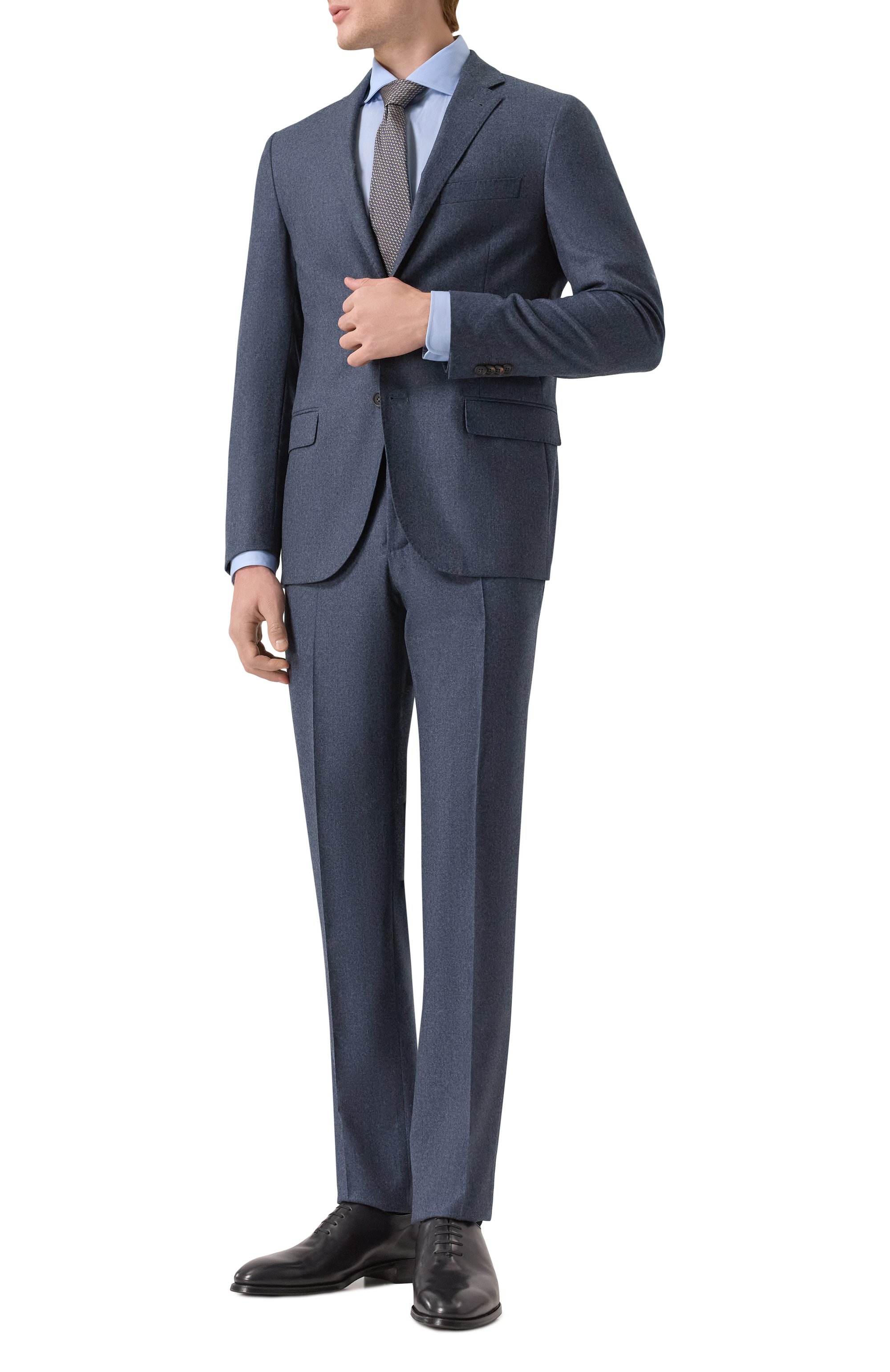 Шерстяной костюм CORNELIANI темно-синего цвета по цене 168500 руб., арт. 266005-2618111_SET, фото 1 Шерстяной костюм CORNELIANI, арт. 266005-2618111_SET, фото 1