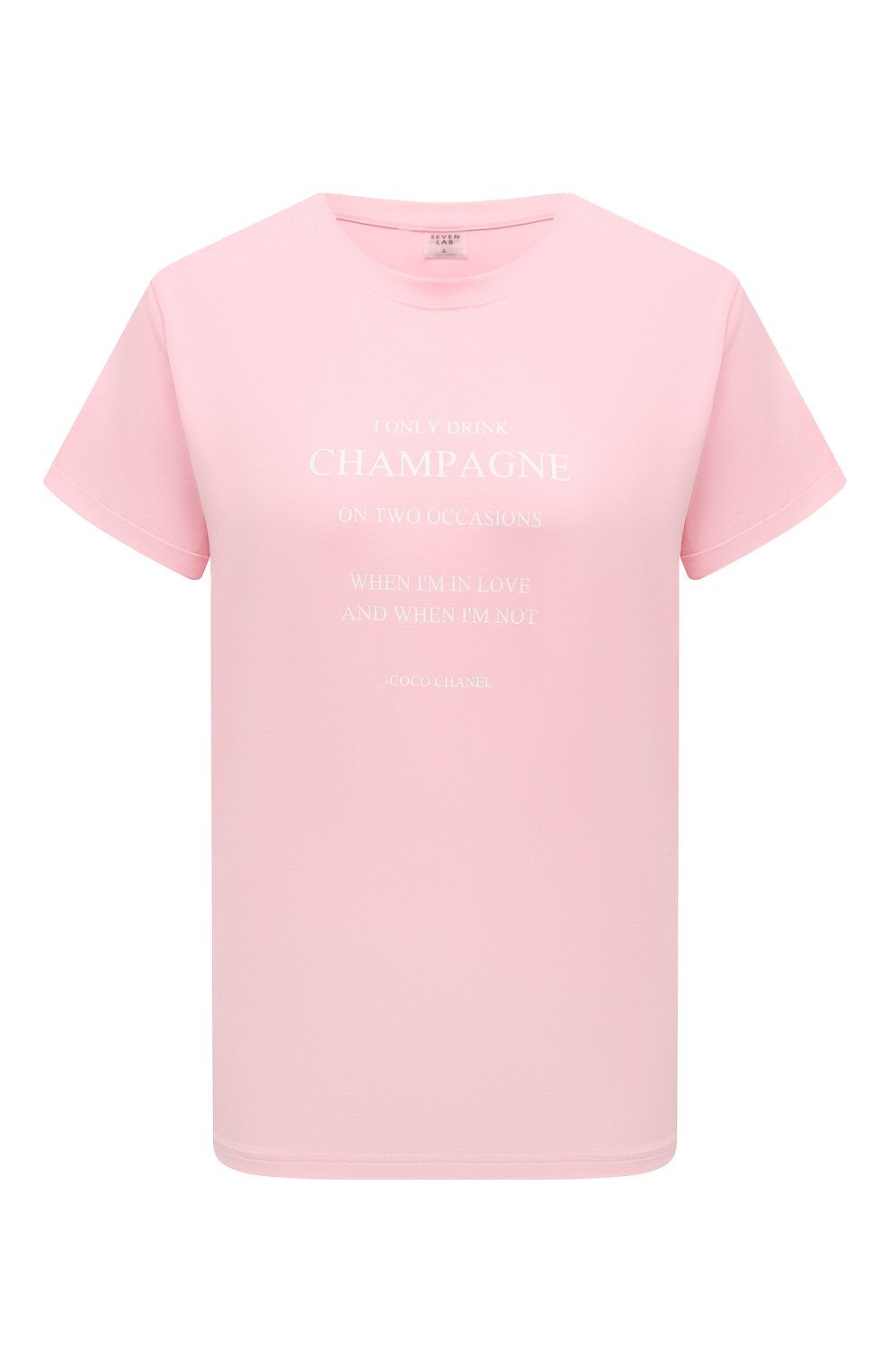 Хлопковая футболка SEVEN LAB розового цвета по цене 8190 руб., арт. CTR1.01.330.252.0128, фото 1 Хлопковая футболка SEVEN LAB, арт. CTR1.01.330.252.0128, фото 1