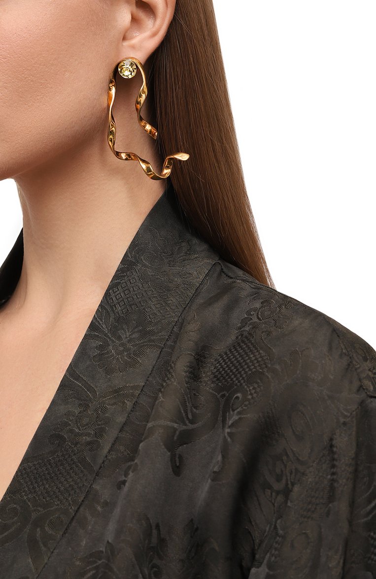 Женские серьги DRIES VAN NOTEN золотого цвета, арт. 232-018255-062/G0LD | Фото 2 (Региональные ограничения белый список (Axapta Mercury): Не проставлено; Нос: Не проставлено; Материал: Металл)