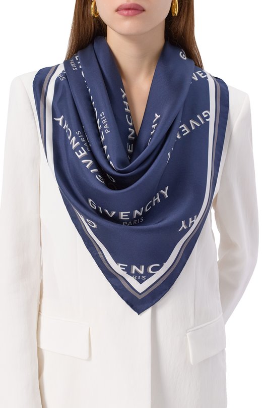 Шелковый платок Givenchy 710009495 Синий  710009495 Фото 2