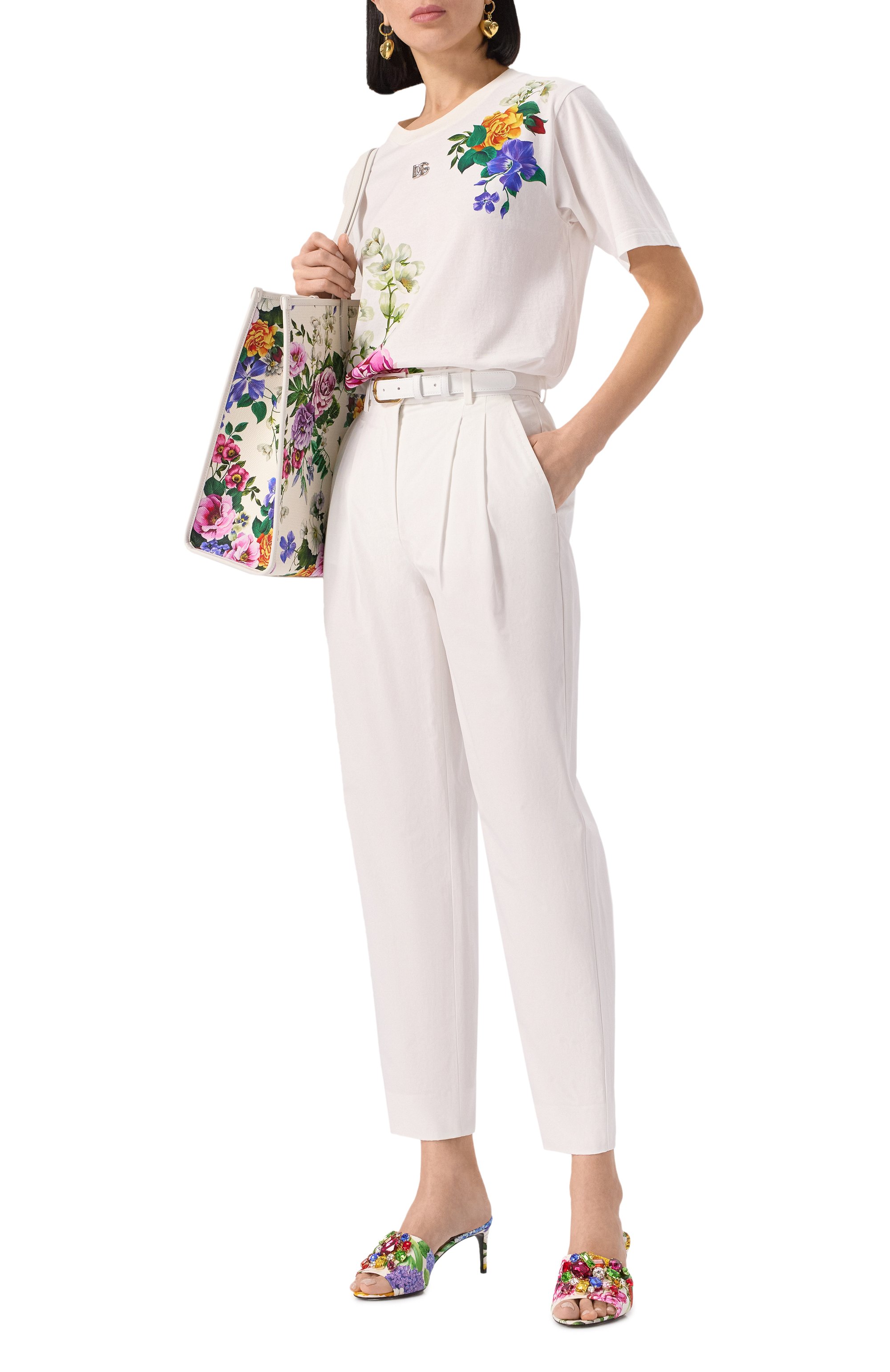 Хлопковые брюки DOLCE & GABBANA, арт. FTC5ZT/FU61D, фото 2