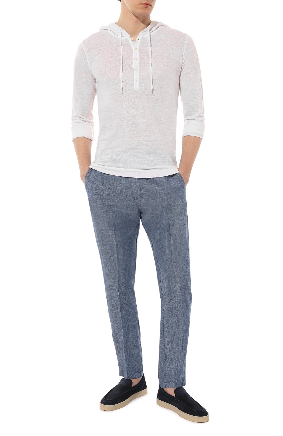 Льняной лонгслив-хенли 120% LINO, арт. Y0M7553/000E908/S00, фото 2