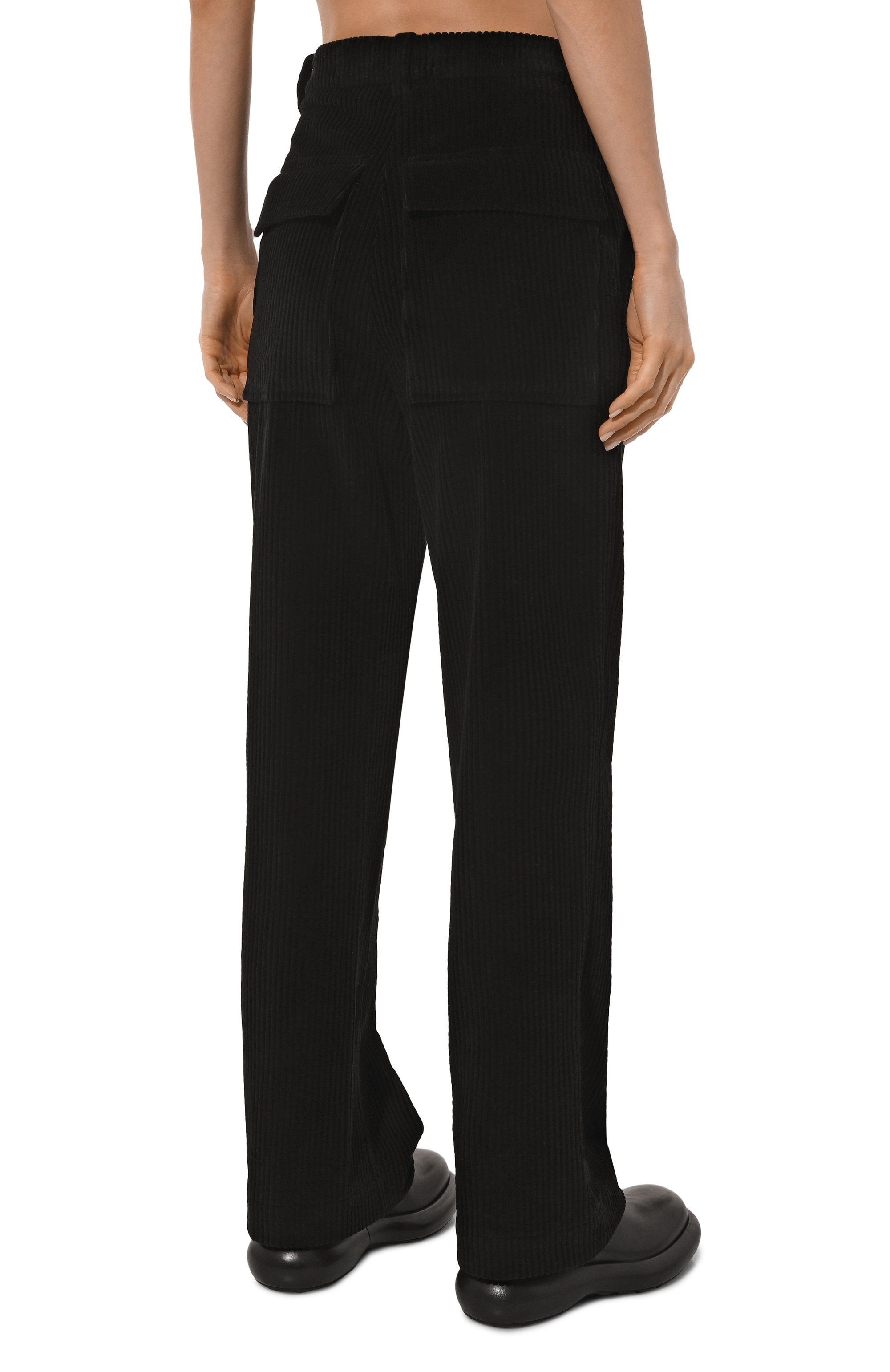 Вельветовые брюки JIL SANDER черного цвета по цене 149000 руб., арт. J40KA0233-J45256, фото 4 Вельветовые брюки JIL SANDER, арт. J40KA0233-J45256, фото 4