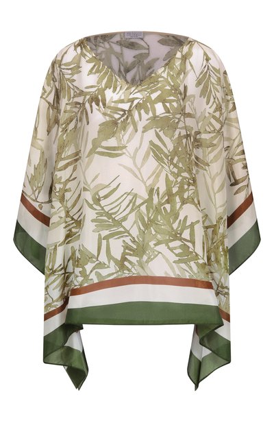 Женский шелковый топ BRUNELLO CUCINELLI, арт. MQ992FA902