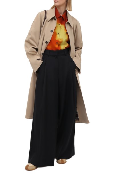 Шерстяные брюки DRIES VAN NOTEN темно-синего цвета по цене 82100 руб., арт. 211-10945-2155, фото 2 Шерстяные брюки DRIES VAN NOTEN, арт. 211-10945-2155, фото 2