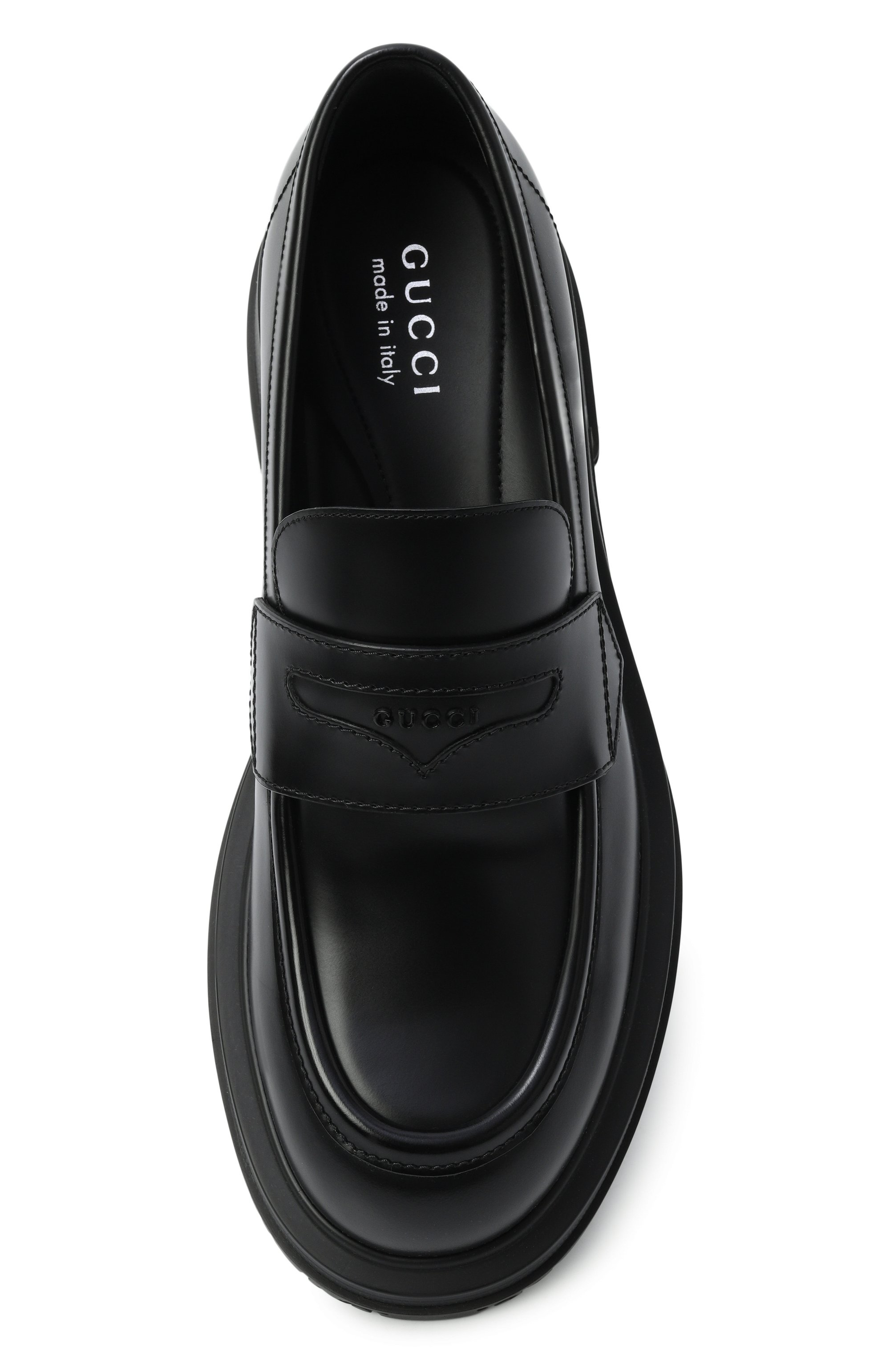 Кожаные лоферы GUCCI, арт. 851396/AADE0, фото 5