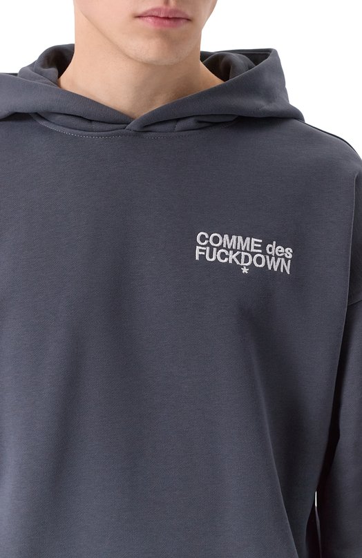 Хлопковое худи Comme des Fuckdown CFABM01725 Серый  CFABM01725 Фото 5