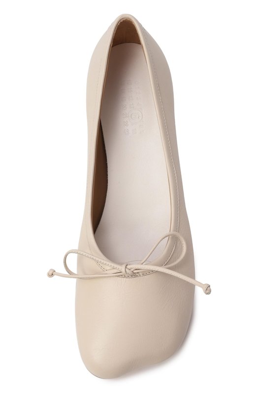 Кожаные туфли Anatomic Numeric MM6 S59WZ0092/P7561 Бежевый  S59WZ0092/P7561 Фото 6