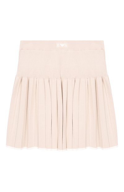 Комплект из футболки и юбки EMPORIO ARMANI светло-бежевого цвета по цене 31750 руб., арт. EG000767/AF22788, фото 4 Комплект из футболки и юбки EMPORIO ARMANI, арт. EG000767/AF22788, фото 4