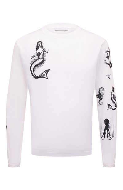Хлопковый лонгслив PRADA, арт. UJL15A-10ND-F0009-221, фото 1