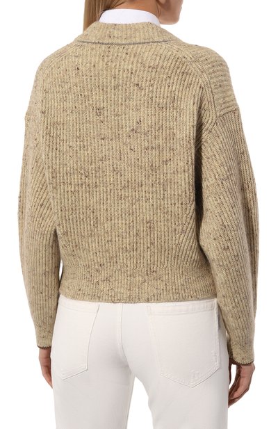 Кардиган из шерсти и льна BRUNELLO CUCINELLI, арт. M0L591106P, фото 4