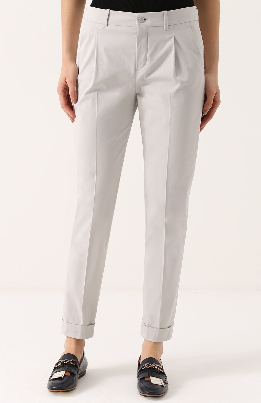 Прямые брюки со стрелками и отворотами LORO PIANA, арт. FAF2275, фото 3