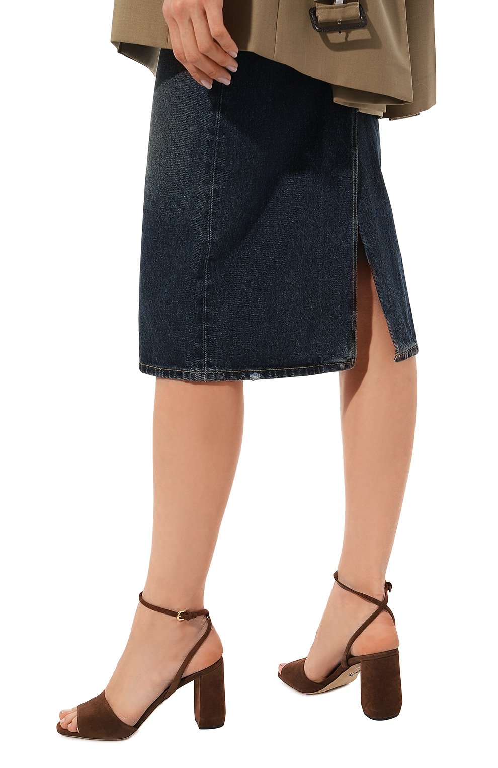 Замшевые босоножки PRADA, арт. 1X676L-008-F0038-085, фото 3