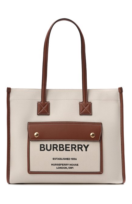 Женский сумка-шопер BURBERRY бежевого цвета по цене 0 руб., арт. 8044138 | Фото 1