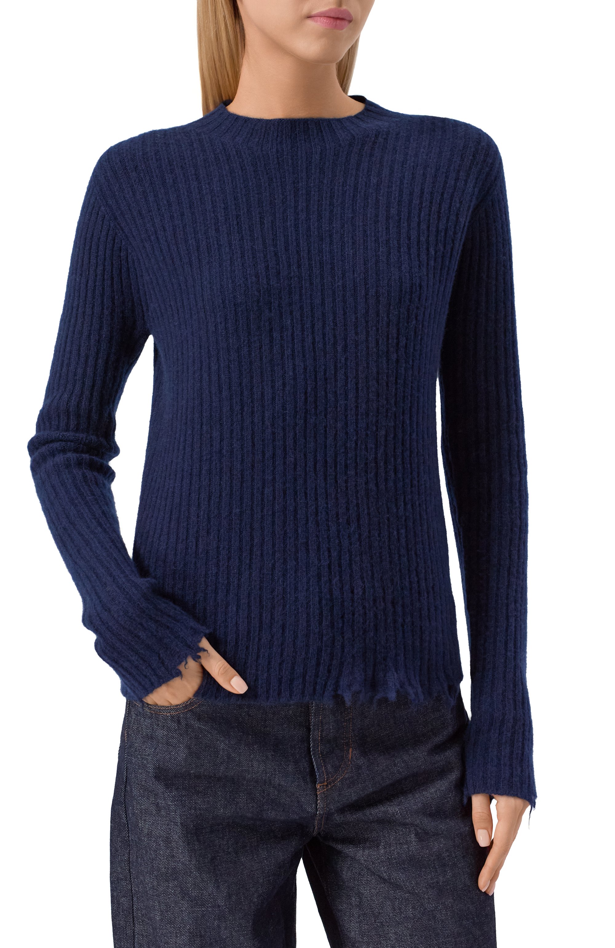 Кашемировый жилет UMA WANG синего цвета по цене 59850 руб., арт. W2 M UK7150, фото 3 Кашемировый жилет UMA WANG, арт. W2 M UK7150, фото 3