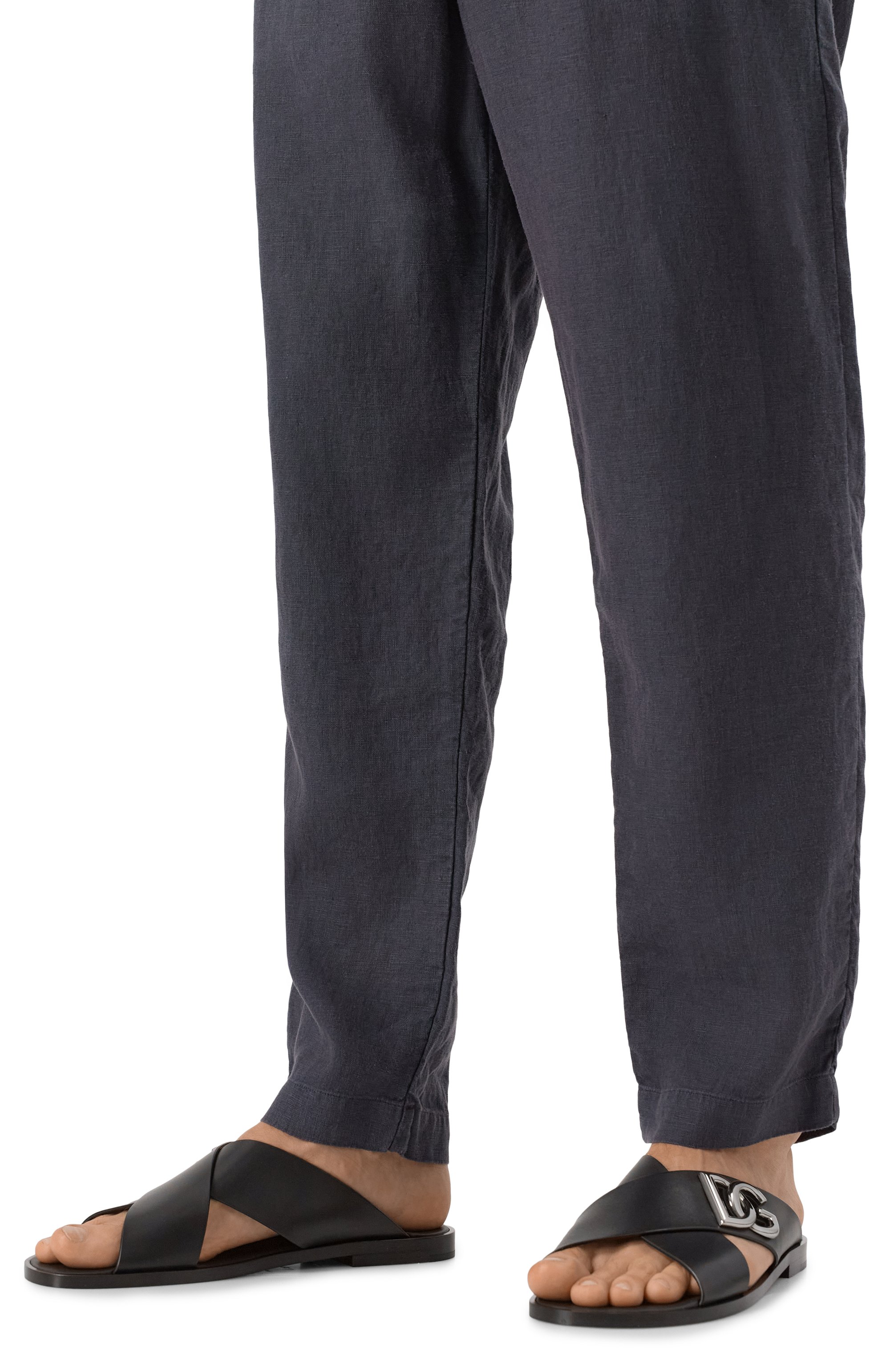 Кожаные шлепанцы DOLCE & GABBANA, арт. A80440/A0602, фото 3