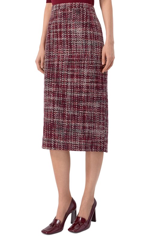 Юбка из кашемира и шелка MVST M25.1MW.S004/UBERTIN0 13441/1 Бордовый  M25.1MW.S004/UBERTIN0 13441/1 Фото 3