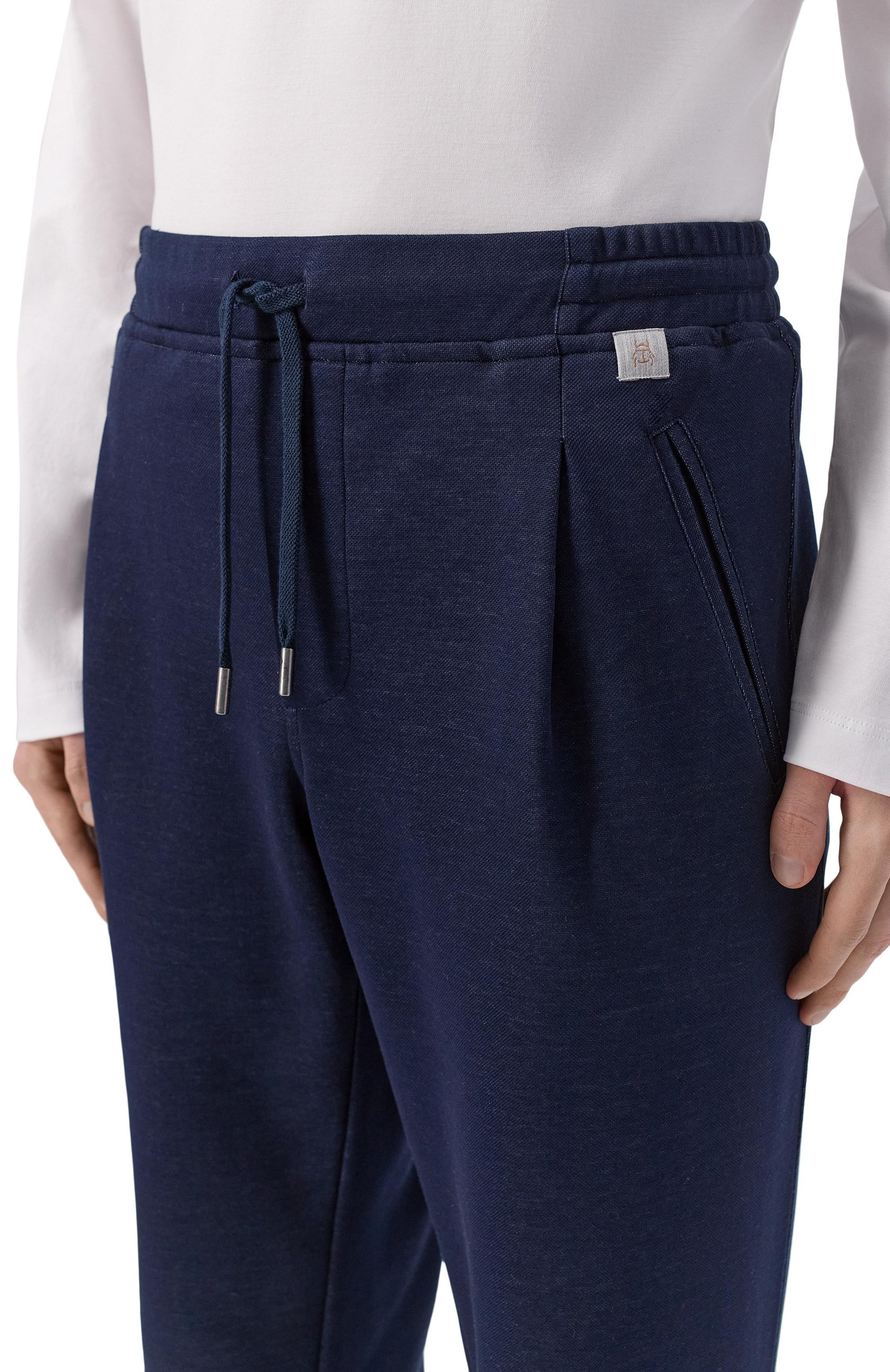 Хлопковые брюки CAPOBIANCO темно-синего цвета по цене 67200 руб., арт. 20M706.BL00._001, фото 5 Хлопковые брюки CAPOBIANCO, арт. 20M706.BL00._001, фото 5