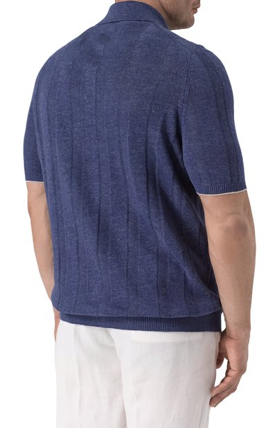 Рубашка изо льна и хлопка BRUNELLO CUCINELLI, арт. M2L707805, фото 4