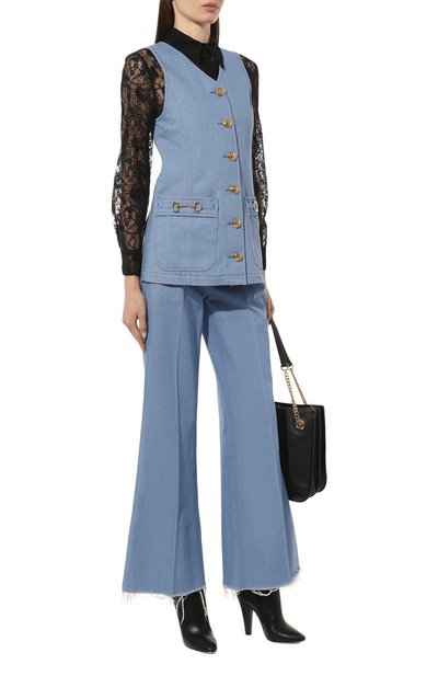 Джинсы GUCCI голубого цвета по цене 99360 руб., арт. 651312 XDBJ9, фото 2 Джинсы GUCCI, арт. 651312 XDBJ9, фото 2