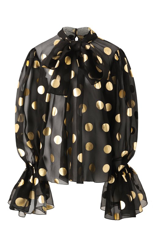 Шелковая блузка Dolce & Gabbana F7AI9T/HS100 Чёрный F7AI9T/HS100