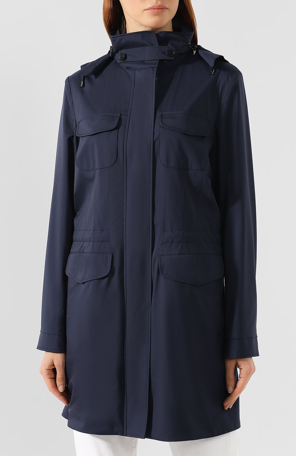 Парка с капюшоном LORO PIANA темно-синего цвета по цене 370000 руб., арт. FAI0949, фото 3 Парка с капюшоном LORO PIANA, арт. FAI0949, фото 3