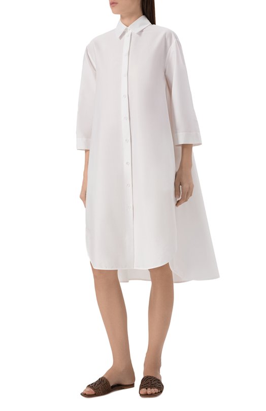 Хлопковое платье Max Mara SELLA 2516221039 Белый  SELLA 2516221039 Фото 3