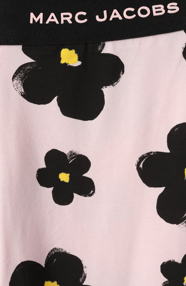 Детские хлопковые легинсы MARC JACOBS (THE) светло-розового цвета, арт. W60467 | Фото 3 (Материал внешний: Хлопок; Нос: Не проставлено; Девочки Кросс-КТ: Леггинсы-одежда; Ростовка одежда: 3 года | 98 см, 5 лет | 110 см, 2 года | 92 см, 7 лет | 122 см, 4 года | 104 см)