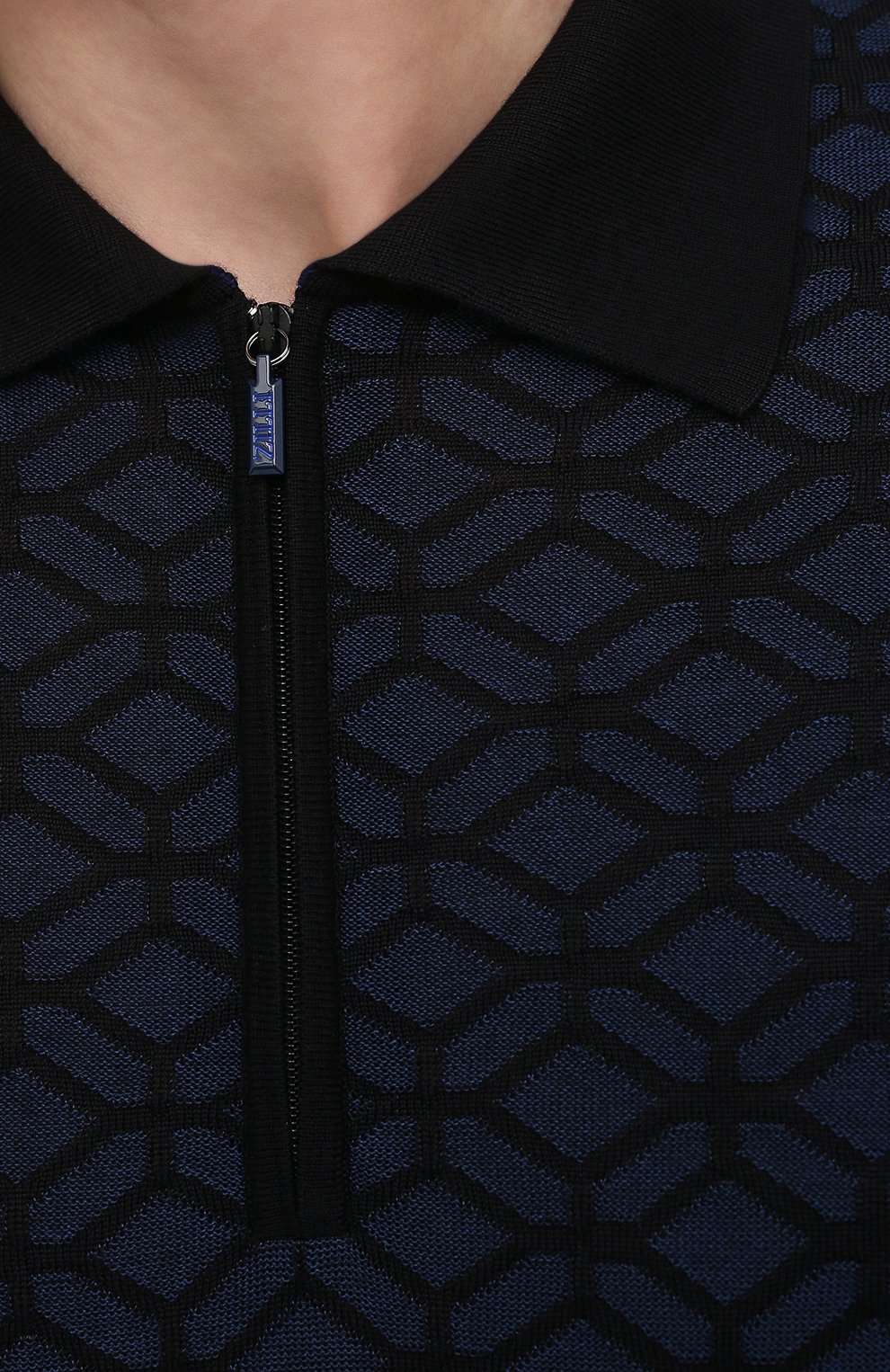 Поло из шерсти и шелка ZILLI, арт. MBU-PZ522-CHEC9/ML01, фото 5