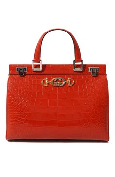 Женская сумка gucci zumi из кожи аллигатора GUCCI красного цвета, арт. 564714 EV40Z | Фото 1 (Материал: Экзотическая кожа, Натуральная кожа; Сумки-технические: Сумки top-handle; Размер: medium; Материал сплава: Проставлено; Нос: Не проставлено; Ремень/цепочка: На ремешке; Драгоценные камни: Проставлено)